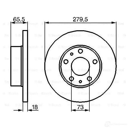 Тормозной диск BOSCH 5ZNC9RH 339211 BD7 43 0986478843 изображение 4