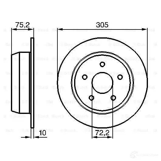 Тормозной диск BOSCH 339168 BD 682 E3MO3X 0986478771 изображение 5