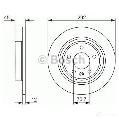 Тормозной диск BOSCH 339860 BD 1490 0986479646 O7WCKMC изображение 4
