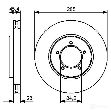 Тормозной диск BOSCH 5OSK963 0986479427 339670 B D1260 изображение 0
