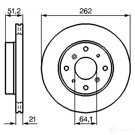 Тормозной диск BOSCH 338928 8RRQE 0986478447 BD3 78