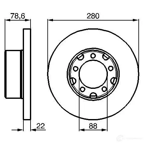 Тормозной диск BOSCH 0986478529 338994 SL3HQ4K B D452