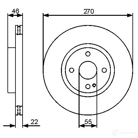 Тормозной диск BOSCH 0986479472 BD127 4 MWEPKW 339713