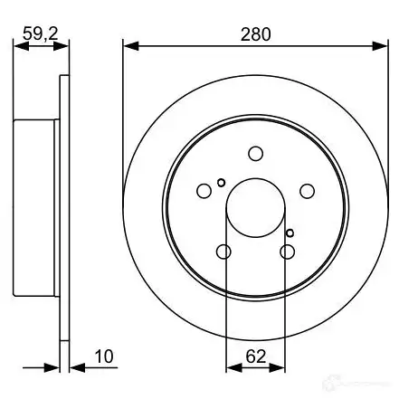 Тормозной диск BOSCH BD137 4 DSYNNT 0986479520 339749 изображение 4