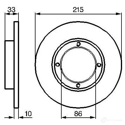 Тормозной диск BOSCH XC3T2A9 0986478376 B D314 338881