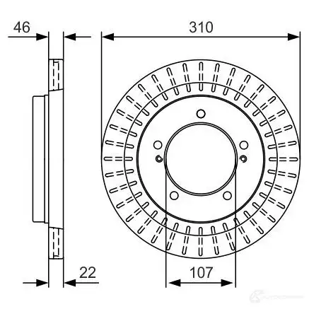 Тормозной диск BOSCH BD2389 0986479u99 340638 E1 90 R - 02C0074/0581