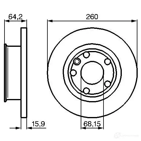 Тормозной диск BOSCH 0986478547 IQ941ZE BD 469 339007 изображение 0