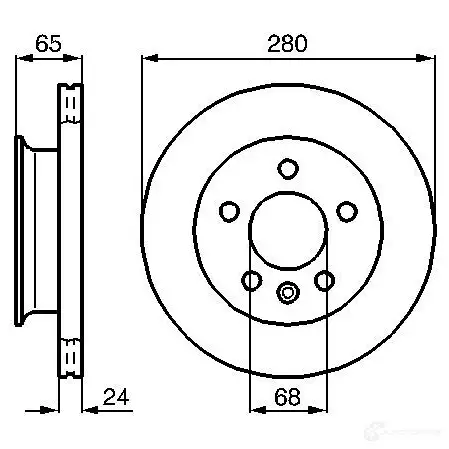 Тормозной диск BOSCH BD470 0986478548 339008 E1 90 R - 02C0074/0276 изображение 3