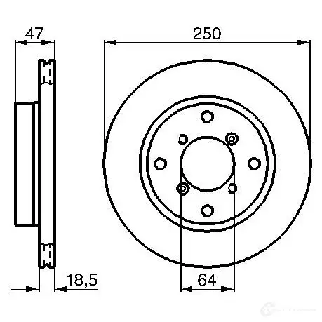 Тормозной диск BOSCH 339002 BD46 3 0986478540 WOW2BM0