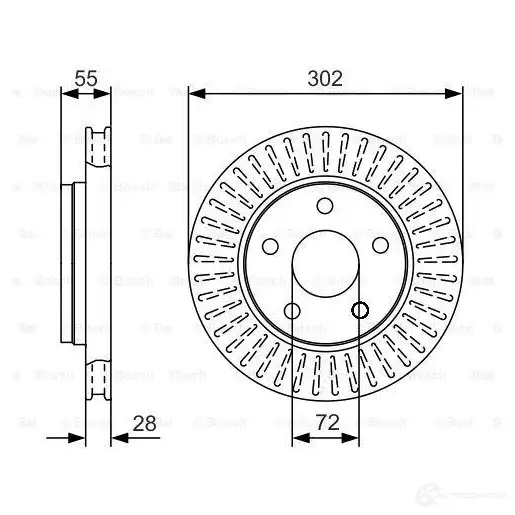 Тормозной диск BOSCH 0986479c38 DJJLIAA BD 2177 340259 изображение 4