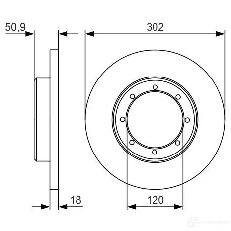 Тормозной диск BOSCH 0986479u60 340614 BD230 8 6REW3HG