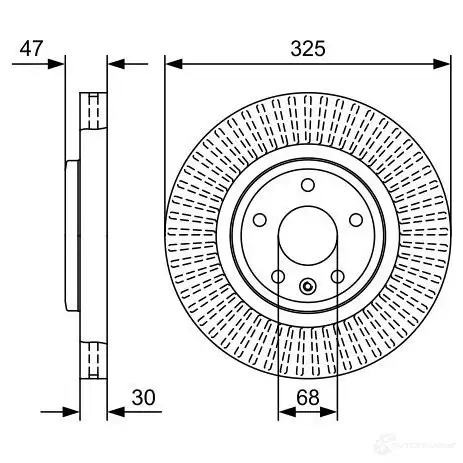 Тормозной диск BOSCH DPCR6 1193480189 0986479w52 B D2609