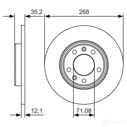 Тормозной диск BOSCH 0986479w43 7S M7BW 1334413243 изображение 0