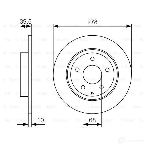 Тормозной диск BOSCH 7DGUDK5 340243 BD 2161 0986479c22 изображение 4