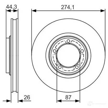 Тормозной диск BOSCH 0986479s79 B D1966 340475 XDKI6EQ