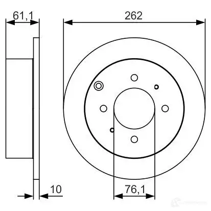 Тормозной диск BOSCH BD1954 0986479s68 E1 90R-02C0357/0957 340468