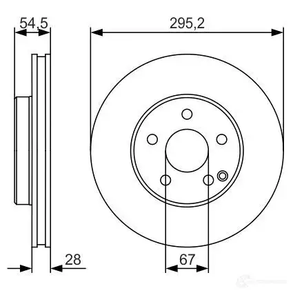 Тормозной диск BOSCH 0986479s07 E1 90R-02C0339/0739 BD1903 340413 изображение 4