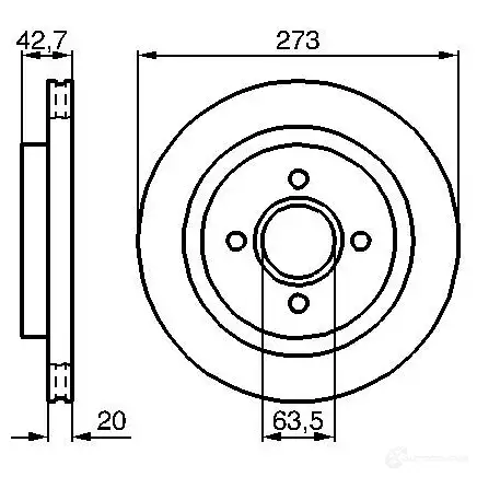 Тормозной диск BOSCH 0986478816 BD 719 339191 F0R2Z0J