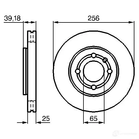 Тормозной диск BOSCH 0986479054 339339 E1 90 R - 02C0091/0547 BD932