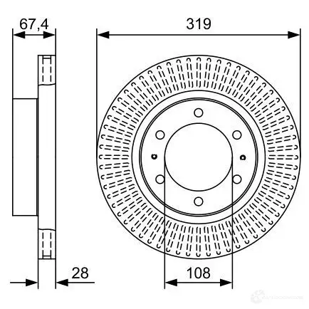 Тормозной диск BOSCH 16C5B1 0986479w47 BD26 04 1193480185 изображение 0