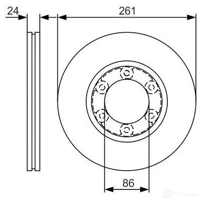 Тормозной диск BOSCH 0986479r16 SC43G BD 1751 340329 изображение 0
