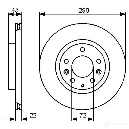 Тормозной диск BOSCH BD 1330 XCDAK 339715 0986479474 изображение 0