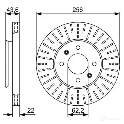 Тормозной диск BOSCH B D2512 1193480149 RPDA7 0986479v96 изображение 0