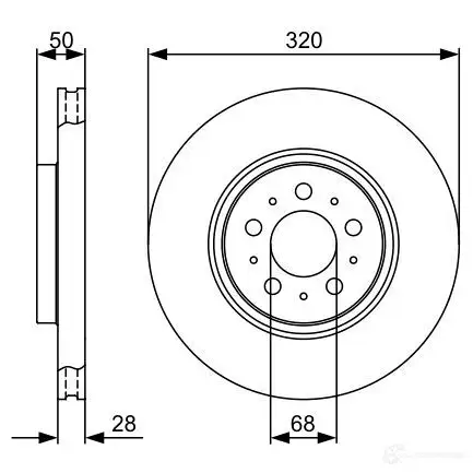 Тормозной диск BOSCH 339574 0986479321 Y27S9 BD12 24 изображение 0