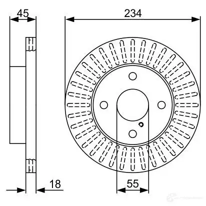 Тормозной диск BOSCH 61491544 0986479v65 SX5V CK изображение 0