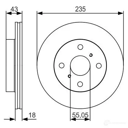 Тормозной диск BOSCH B D1918 GB8YH5 0986479s46 340449 изображение 2