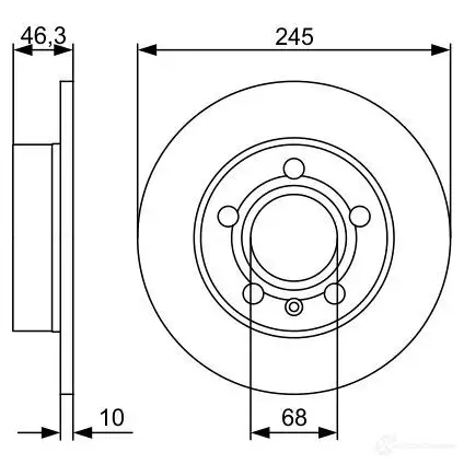 Тормозной диск BOSCH BD 2502 0986479v52 ROX67Z 340686