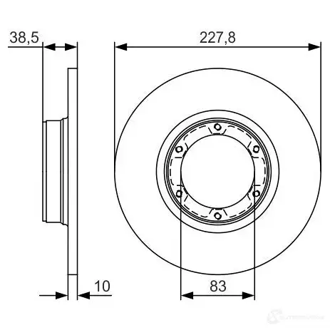 Тормозной диск BOSCH BD1866 E1 90R-02C0355/0968 340374 0986479r65