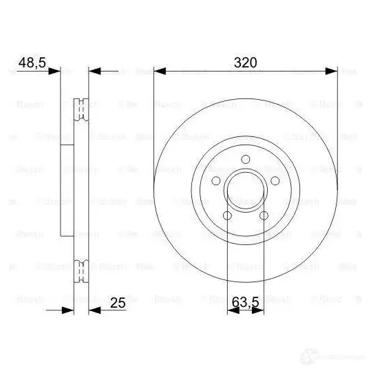 Тормозной диск BOSCH 4Z802QS 0986479c75 BD2 214 1193479419 изображение 3