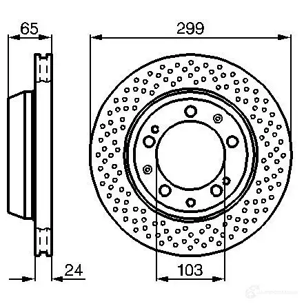 Тормозной диск BOSCH BD 515 JCZWK 339042 0986478595 изображение 0