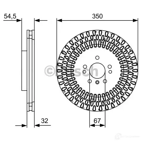 Тормозной диск BOSCH 340285 0986479d09 B D2430 E6GDR - Изображение 1