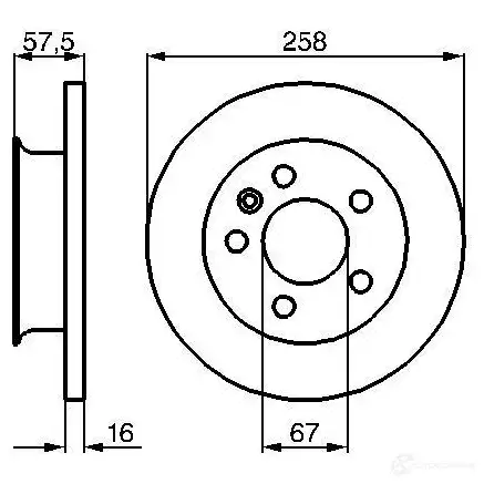 Тормозной диск BOSCH ZBZ8K 339004 BD 466 0986478544 изображение 0