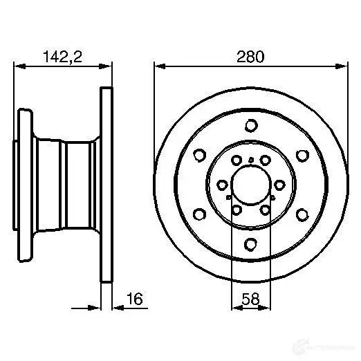 Тормозной диск BOSCH 339088 BD56 5 0986478649 PFMT4V5