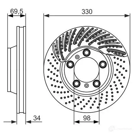 Тормозной диск BOSCH 339800 BD142 2 0986479579 SGTDZ изображение 0