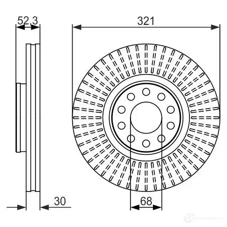 Тормозной диск BOSCH 339898 0986479690 BD152 6 GWF7GH