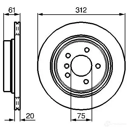 Тормозной диск BOSCH 6MZOHOC 0986478763 B D676 339164