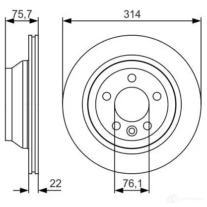 Тормозной диск BOSCH 340456 0986479s54 BD 1937 B56AE8Y изображение 0