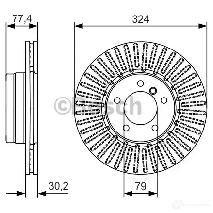 Тормозной диск BOSCH BD24 60 T7OH92I 0986479d39 340314 изображение 2