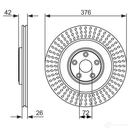 Тормозной диск BOSCH 339962 BD158 6 RHZP07 0986479756