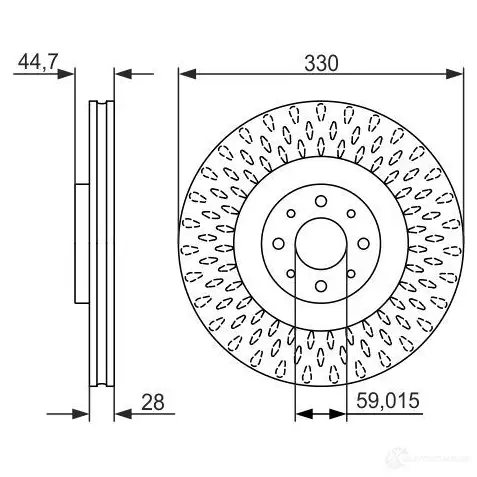 Тормозной диск BOSCH 339862 STXB9E2 BD1 492 0986479648