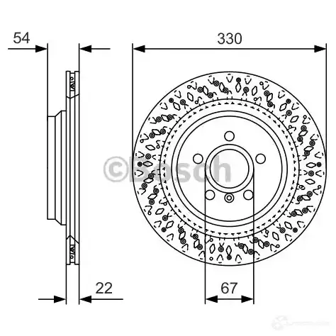 Тормозной диск BOSCH BD 2432 340287 0986479d11 UH8JD0 - Изображение 1