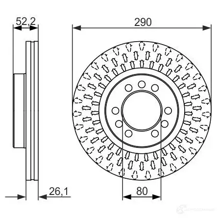 Тормозной диск BOSCH 339843 BD147 1 0986479626 9ZAPI