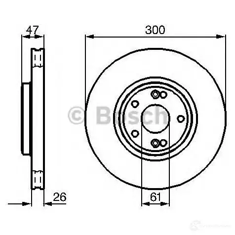 Тормозной диск BOSCH 0986478743 339152 BD 656 BK5RBH изображение 4