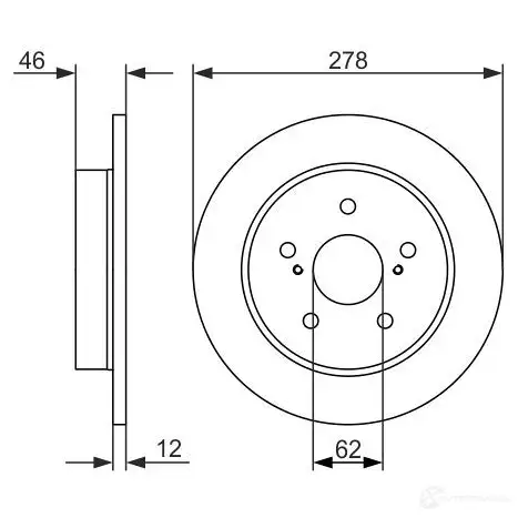 Тормозной диск BOSCH 339958 BD 1582 C7D0NI 0986479752