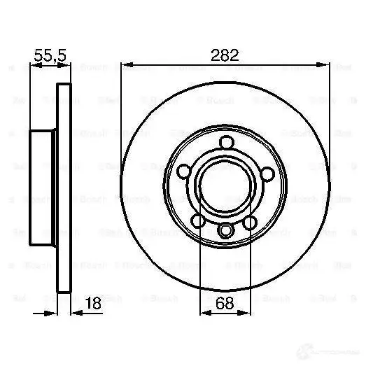 Тормозной диск BOSCH 1193479250 ZL936 BD205 5 0986479b54 изображение 4