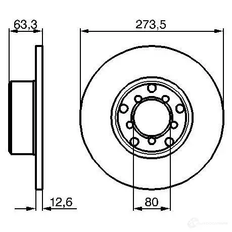 Тормозной диск BOSCH 9U42GQ 338718 BD 53 0986478057